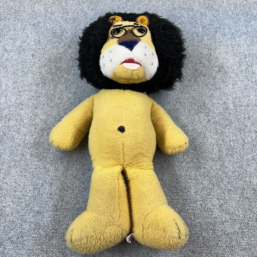 Vintage Animal Fair Hubert Harris Lion Plush 25" XL Stuffed Toy 1971